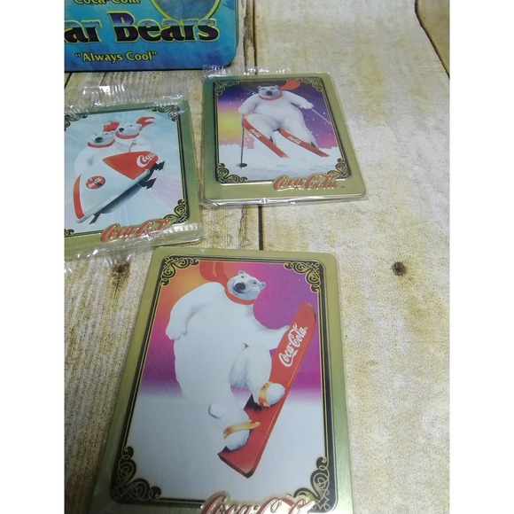 Vintage Coca-Cola Collectible Metal Trading Cards in Tin (lvb) - Picture 6 of 8